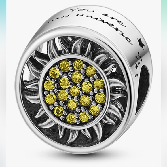 Sun Moon and Star Silver 925 charm that fits all Pandora bracelets - Picture 2 of 3